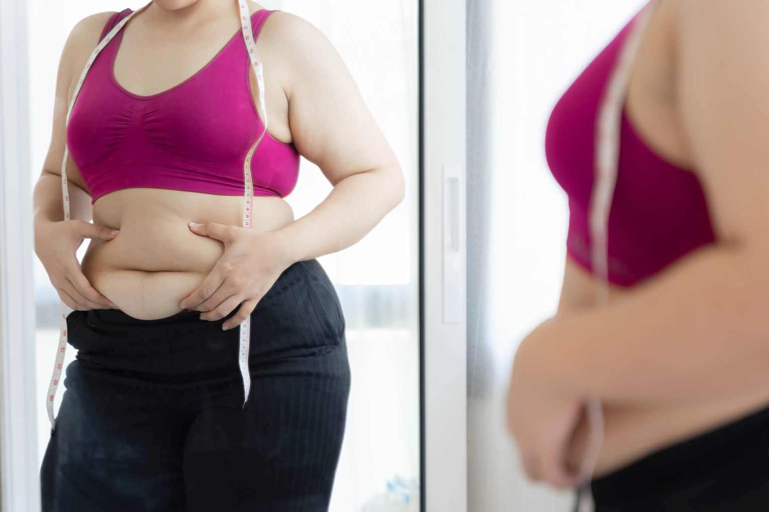 Woman with Fat Belly